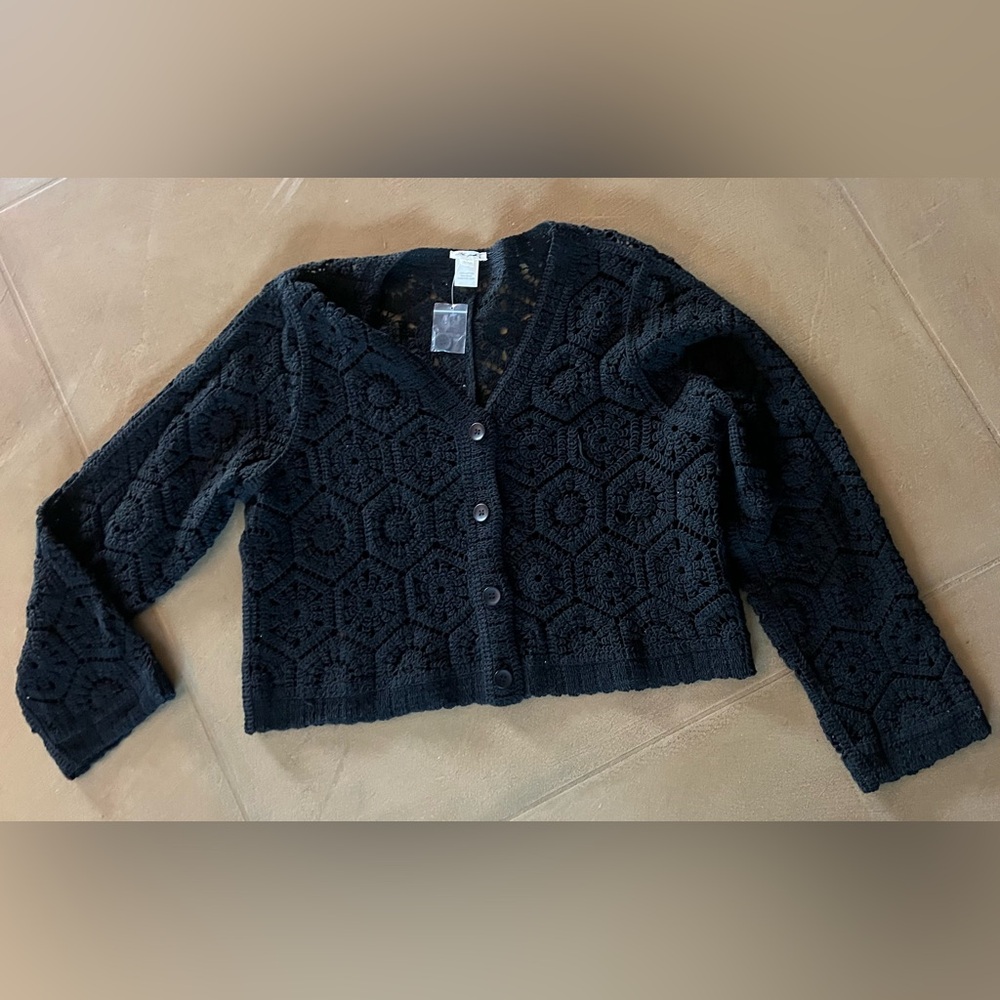 Ultra Pink Crochet Cardi